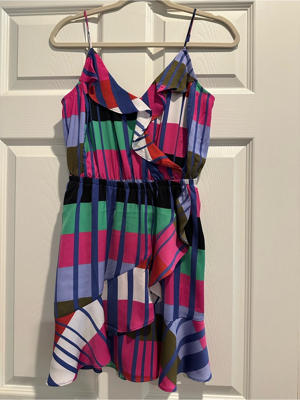Express Striped Sundress in Red, Blue & White